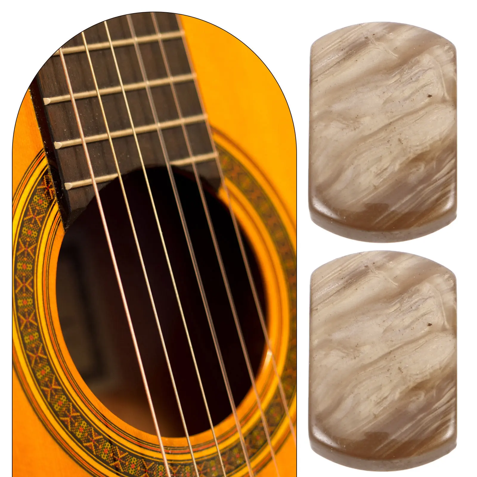 6Pcs Guitar Tuning Peg Buttons Resin Build Heavy Duty Easy Fit for Electric Acoustic Guitars Smooth Rotation Guitar Parts