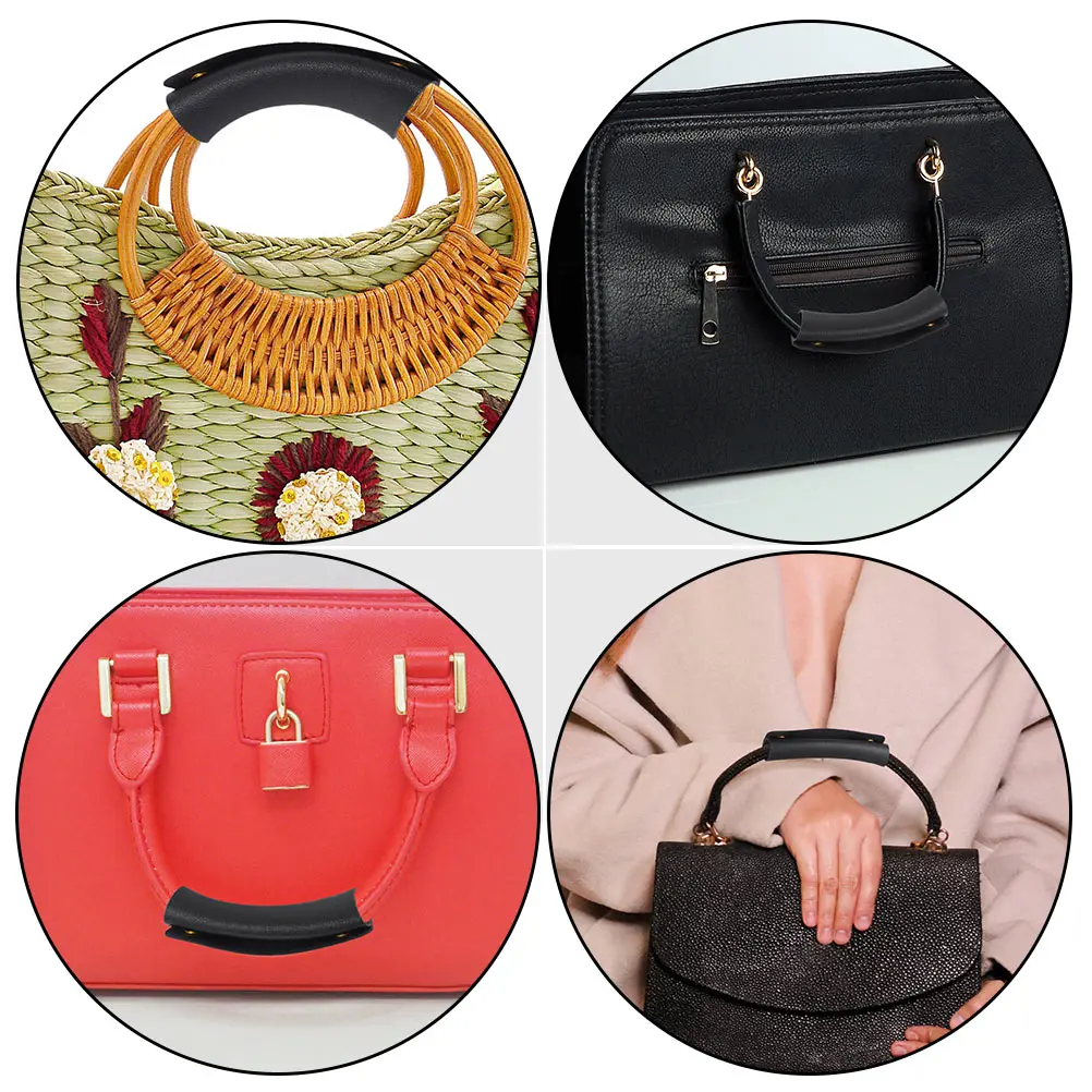 

3Pcs H Cover PU Soft Comfortable Strap Protectors Women Shoulder Bag Accessories Portable Luggage Wrap Black