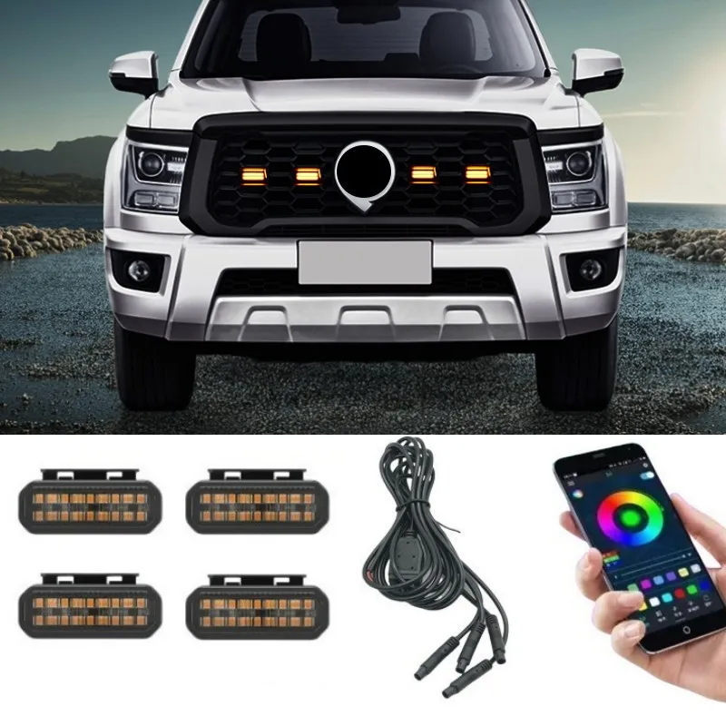 

18LED Front Grille Light For HAVAL KINGKONG POER Car Daytime Running Light Wheel Eyebrow Lamp For Pickup Offroad 12V