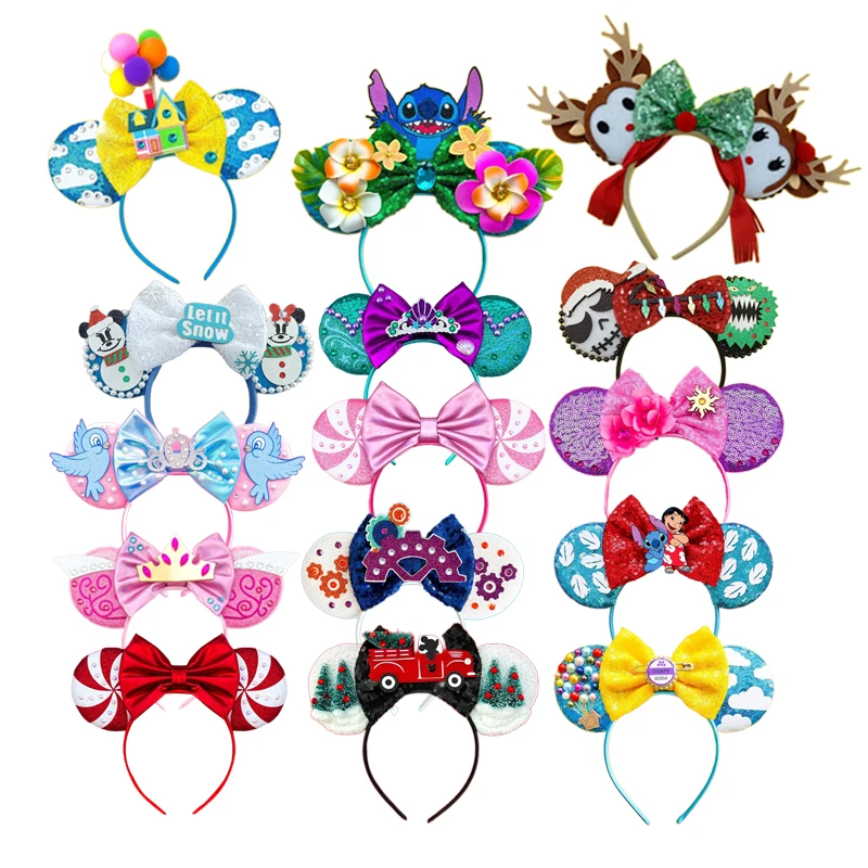 Latest Festival Party Mouse Ears Headband For Kids Christmas Santa Claus Fawn Hairband Kids Party Hair Accessories