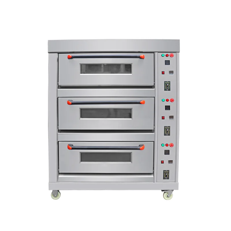 Industrial equipment rotary oven, three-layer drying setting preheating electric oven, stainless steel large hot drying rotary