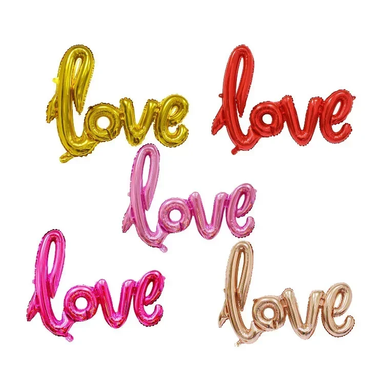1pc Small Love Letter Foil Balloon Anniversary Wedding Valentines Birthday Party Decoration Champagne Photo Props
