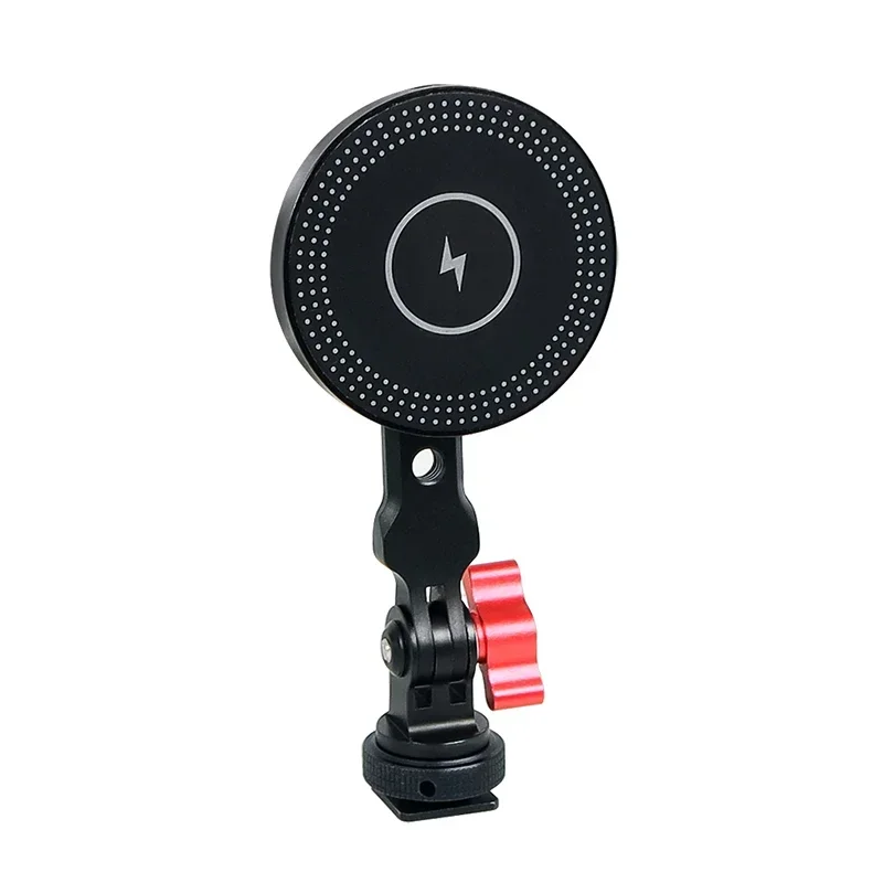 Handyhalter Ständer Magnetisches kabelloses Ladegerät 15W Stativadapter 1/4 Halterung Kaltschuh für MagSafe Magnetladestation