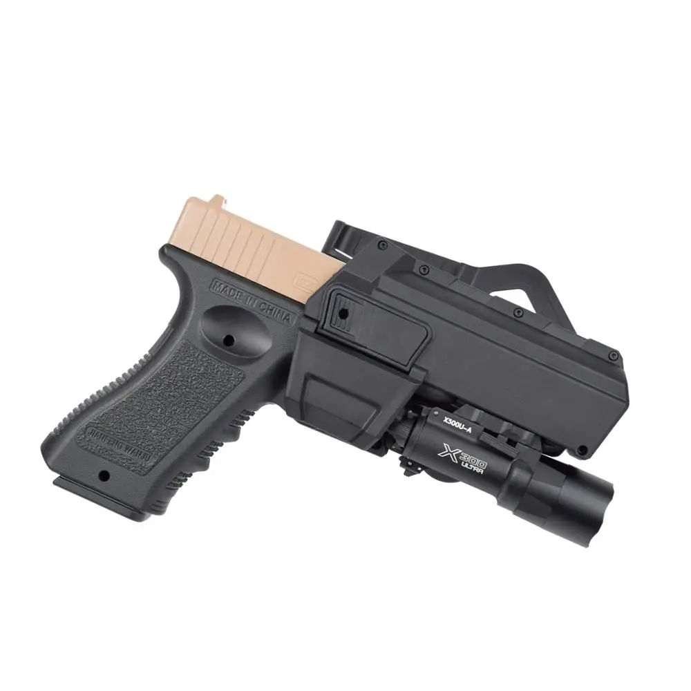 Taktische Klassiker Glock 17 18 19 Pistole Holster Für X300 X400 Waffe Taschenlampe Airsoft Colt M1911 P320 Taille Pistole Holster