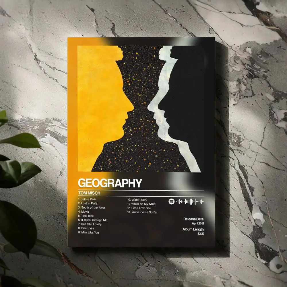 

Geography Tom Misch Poster Prints Canvas Painting Wall Art Picture Living Room Home Decor Tracklist Music Album Cover