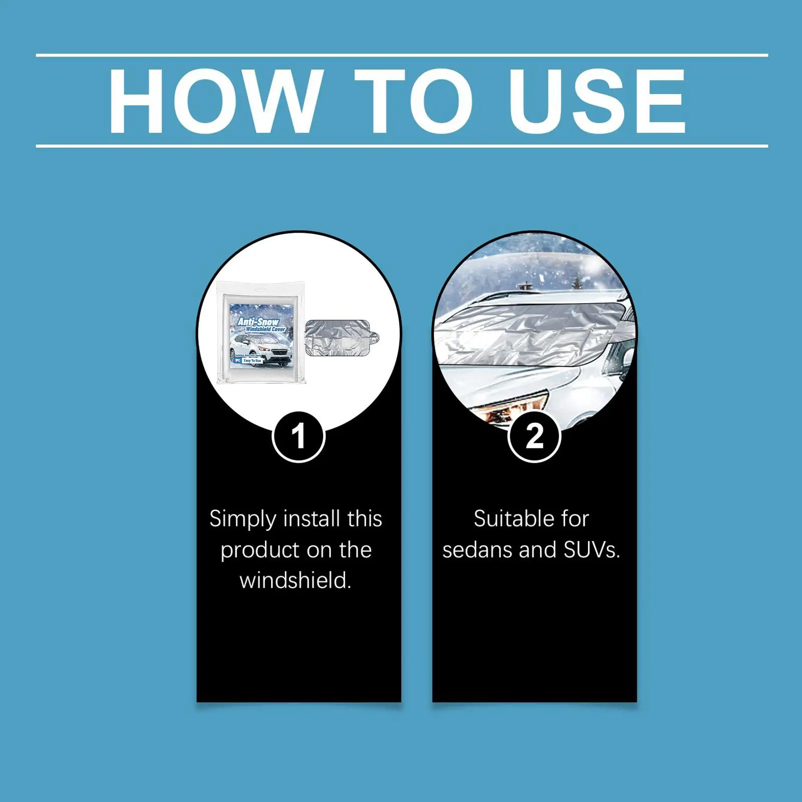 

Car Windshield Cover Waterproof Dustproof Thickened Auto Supplies Windshield Ice Protector Cover For SUVs All-Weather Outdoor