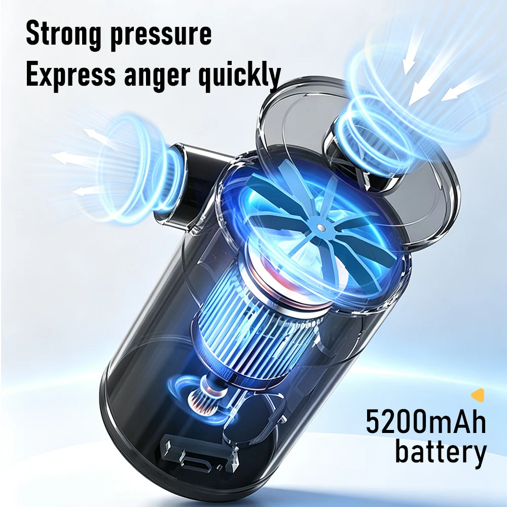 Electric Air Pump Inflator & Deflator 280L/min 5200mAh Battery Rechargeable Portable For PVC Boat Mattress Inflatable Pool Raft