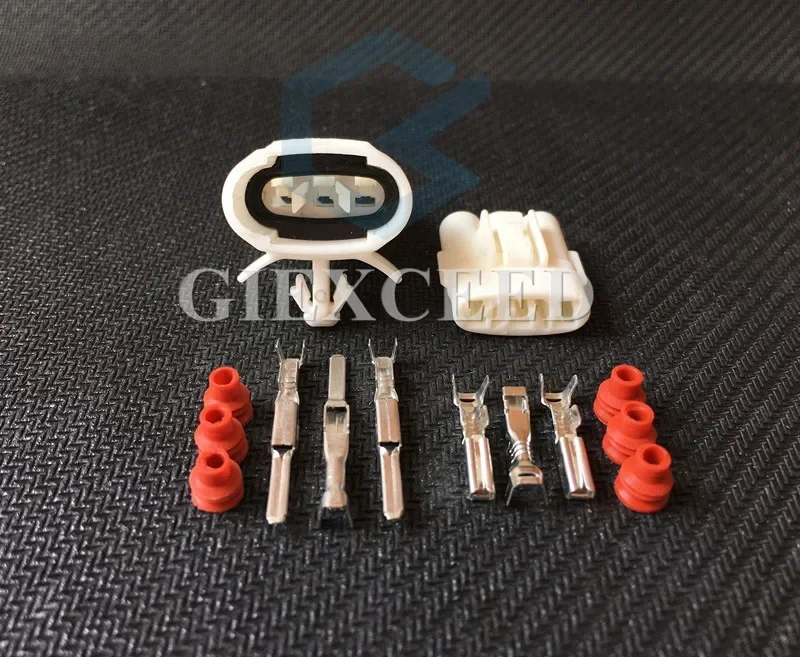 2 Sets 3 Pin AC Assembly 6187-3281 6180-3261 Wire Connectors For Honda Turn Socket Electrical Connector Civic Si SiR