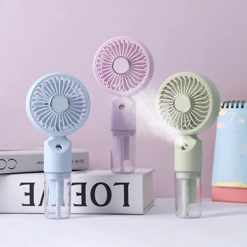 Portable Handheld Spray Mist Fan Mini Personal Cooling Fan USB Fast Charge for Outdoor Cycling Student Graduation Gift