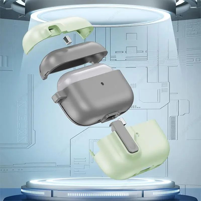 حافظة Funda لأجهزة AirPods Pro 2 USB C غطاء حماية صلب لأجهزة AirPods 3 4 Pro 2nd Pro2 Capa Lock Coque لأجهزة AirPods 3 3rd 1