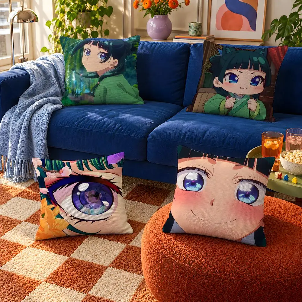 Anime The Apothecary Diaries Maomao Cushion Cover Throw Pillow Soft Short Plush Cozy Durable For Sofa Bedroom Home Decor Gift