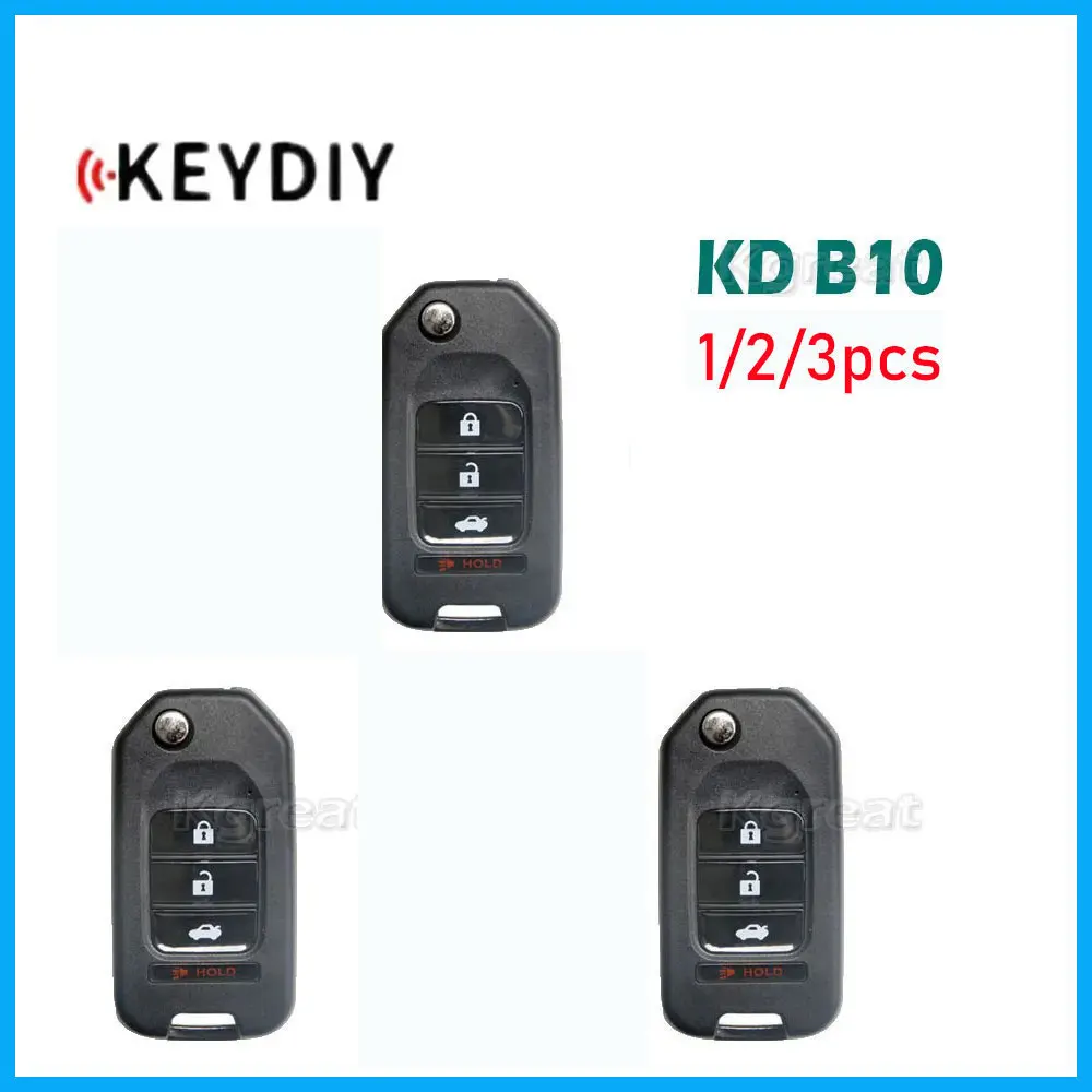 

1/2/3pcs Keydiy KD B10 Universal Remote Key 3/4 Buttons B Series Car Remote Key for Honda Style KD900 KD900+ KD-X2 URG200 Mini