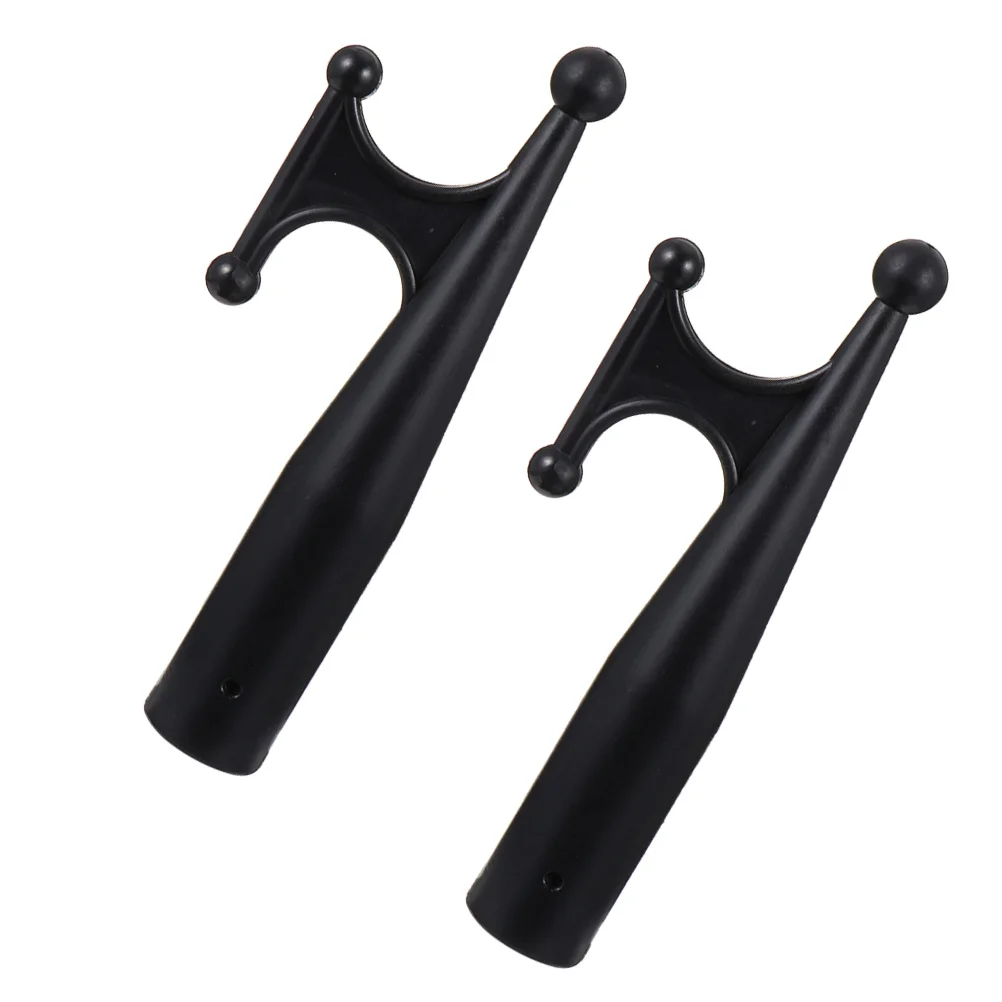 

2 pcs Black Nylon Boat Hook Heads for 28mm Poles Durable Plastic Tips Suitable for Boat Home Garden Multipurpose Hooks