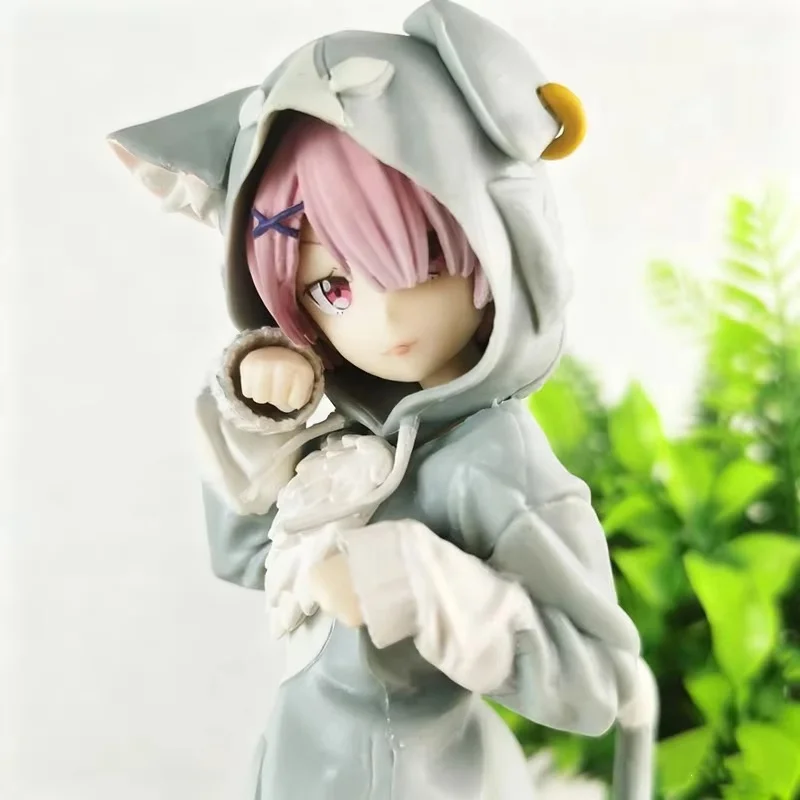 Um mundo diferente do zero conjunto de modelo de animação 2d emiria rem ram puck fingir boneca figuras de ação colecionáveis brinquedo para crianças