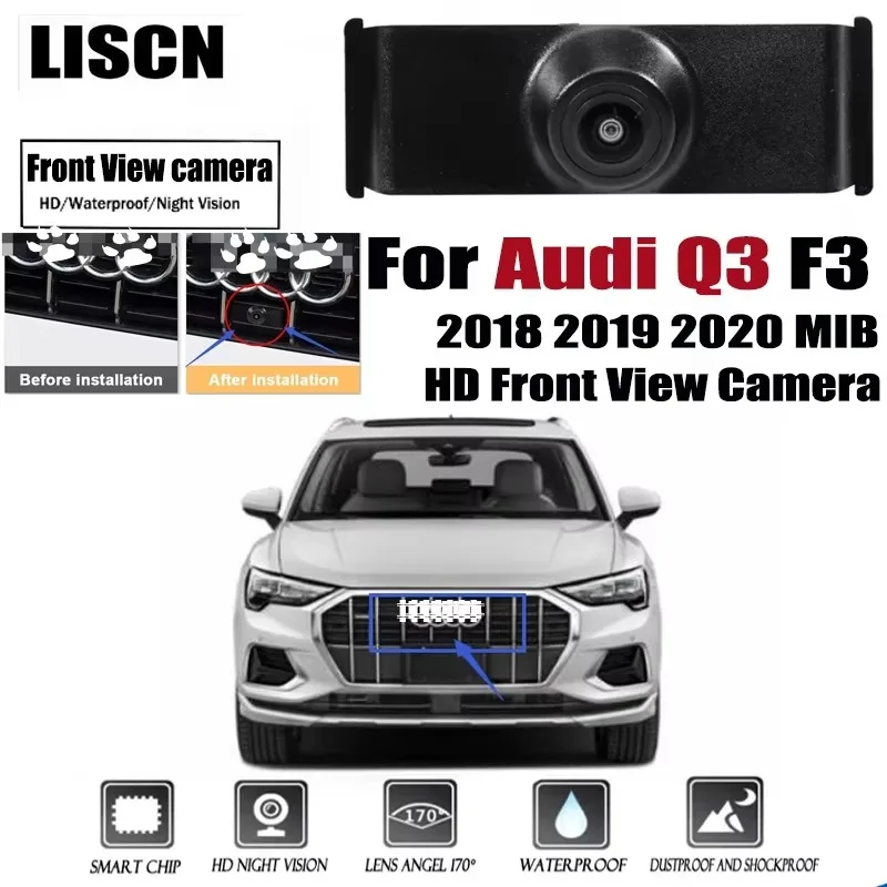For Audi Q3 F3 2018 2019 2020 Car Front View Camera MIB HD Night Vision Waterproof Parking LOGO Front Camera