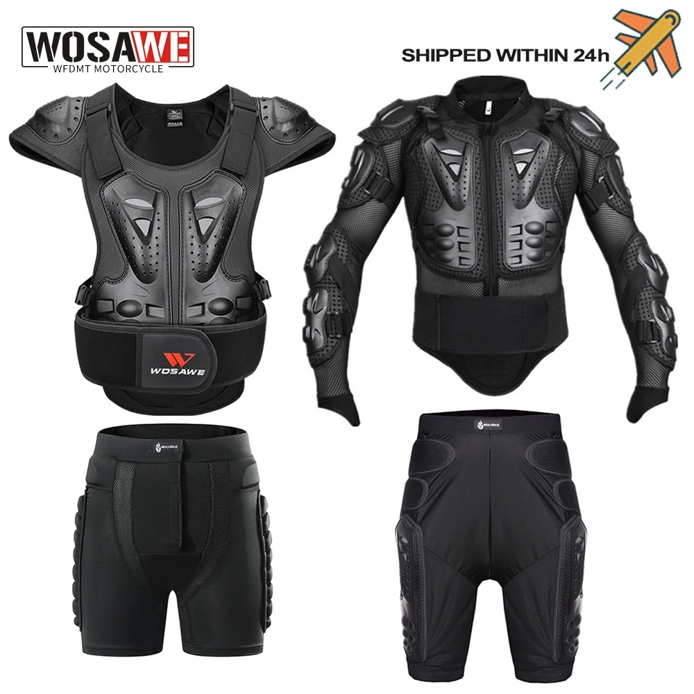 

WOSAWE Motorcycle Jacket Men Body Armor Vest Motocross Racing Guard Brace Protective Gears Chest Ski Riding Motorbike Protection