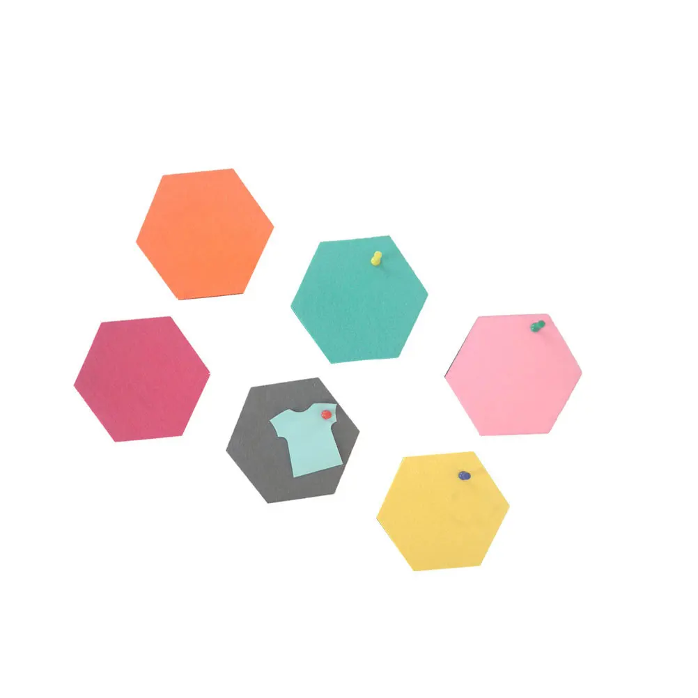 6 قطعة لوحة إعلانية سداسية سوداء لاصقة جدار ملصق DIY عرض الصور خلفية لغرفة النوم مقهى الديكور ورأى البلاط مذكرة