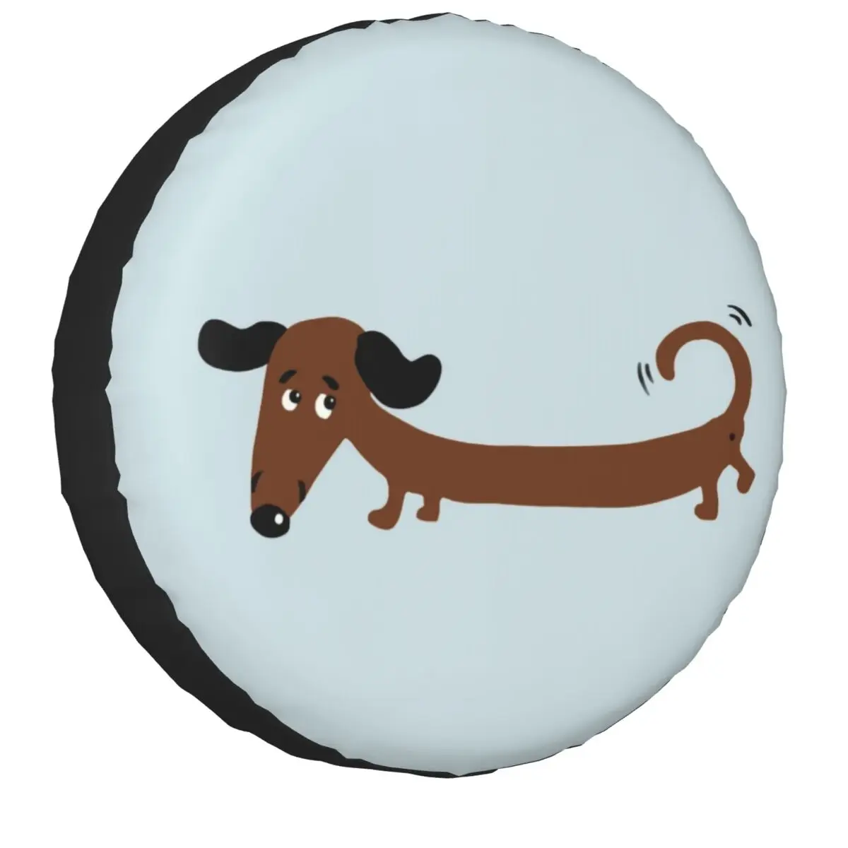 Badger Sausage The Wiener Dog Spare Wheel Cover for Jeep Hummer 4x4 Trailer Custom Dachshund Tire Protector 14-17 Inch