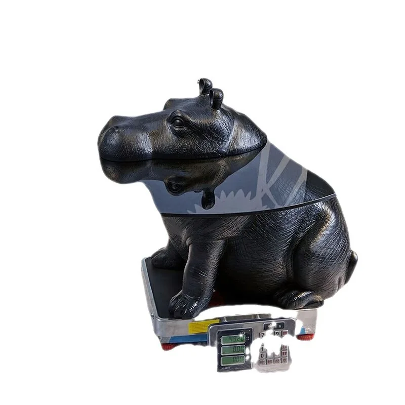 

Designer personality creative Internet celebrity animal hippo coffee table Italian minimalist living room home tempered glass