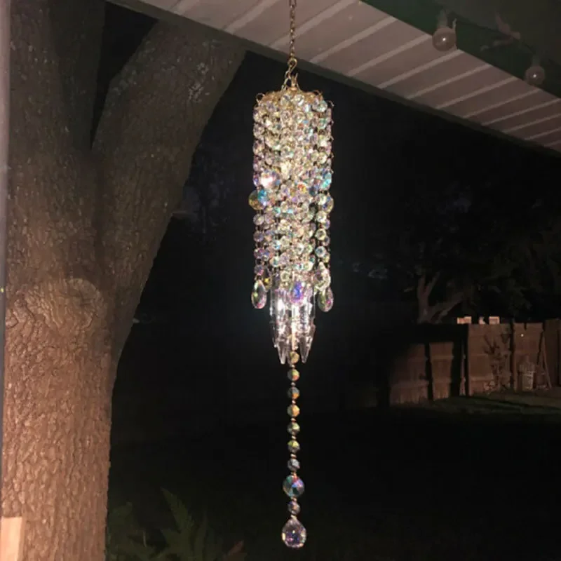 Wind Chimes for Home Room Decoration Colorful Crystal Wind Chimes Outdoor Garden Backyard Patio Lawn Decor Gifts for Home Decor