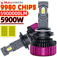Bullvision H4 Led Headlights 5900W 5900000LM Canbus F5C H7 H1 H11 H8 H9 HB3 9005 HB4 9006 9012 HIR2 Car Light CSP 9980 Turbo 12V