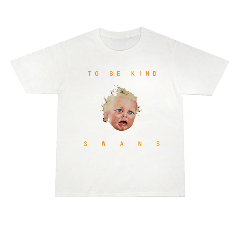 

Swan Band Swans Rock Printed T-shirt Short Sleeve Round Neck Trend High-quality Cotton T-shirt for Men and Women