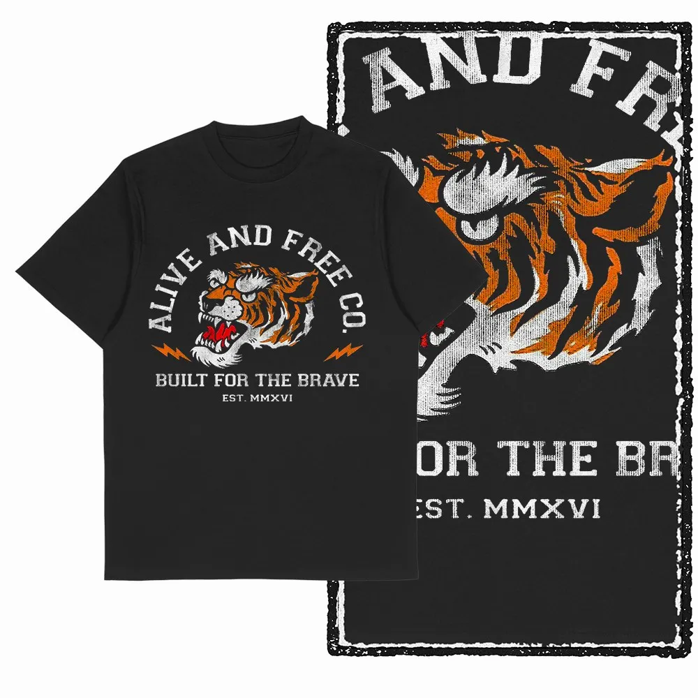 G41 Exclusive Cool 100% Cotton Tiger Printed Men's T-shirt | Streetwear Big Size O-neck men's Tee Tshirt T shirt