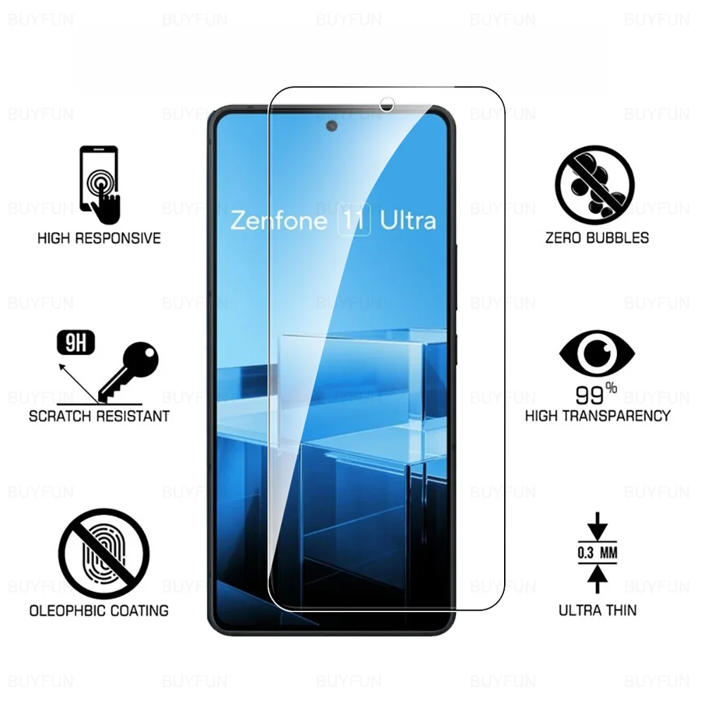 6 in 1 For Asus Zenfone 11 Ultra 5G Tempered Glass Cover Screen Protector Zenfon 11Ultra Zenfone11Ultra Zenfone11 Ulta Lens Film