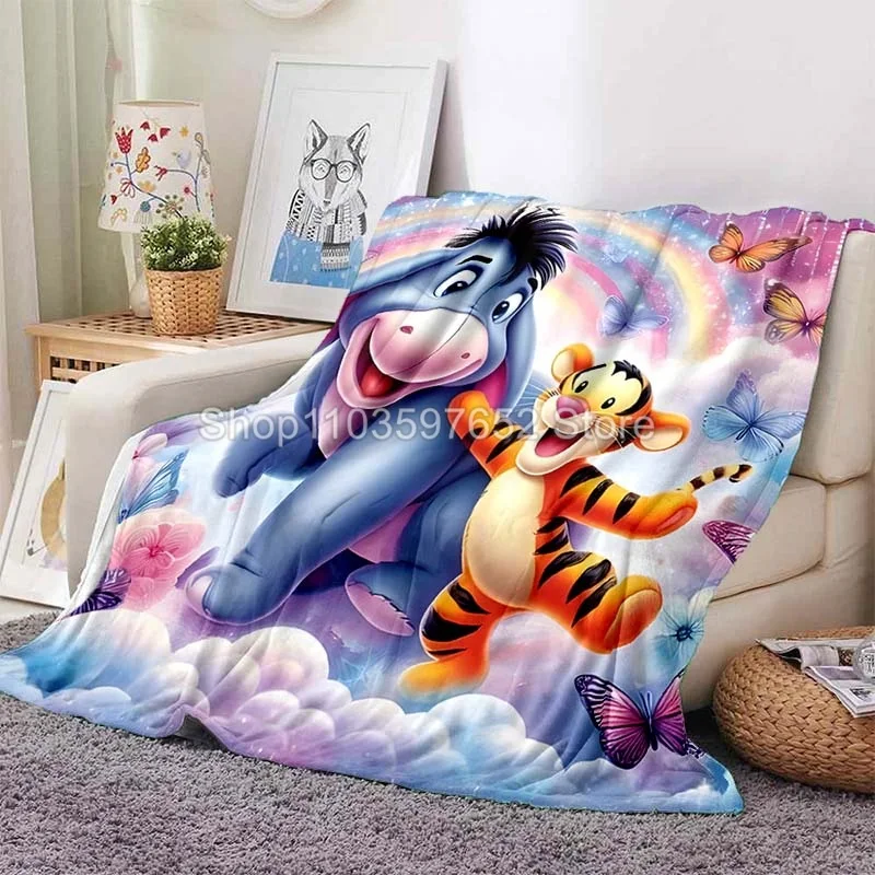 Winnie the Pooh Eeyore Print Blanket for Home Travel Soft and Comfortable Blanket for Adults and Children Cartoon Blanket