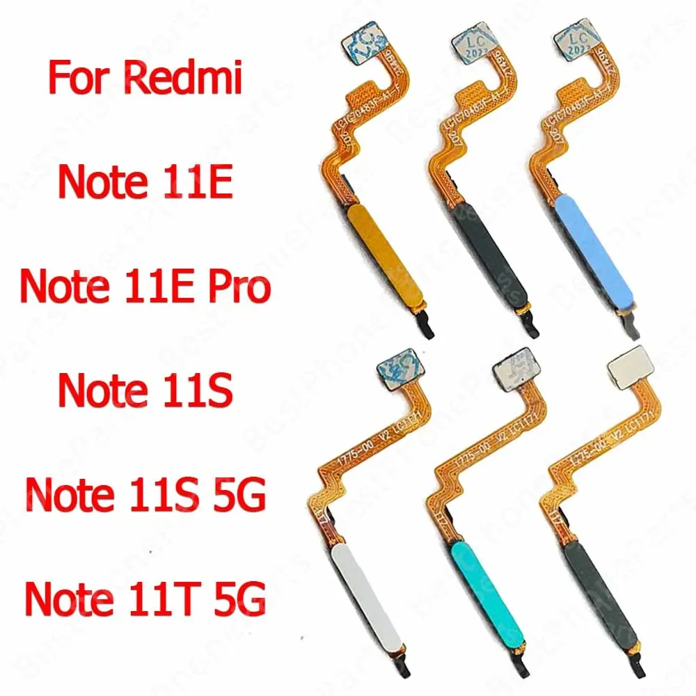 Finger Print Scanner Flex Cable Home Button Fingerprint Sensor For Xiaomi Redmi Note 11E Pro 11T 11S 5G New Spare Parts