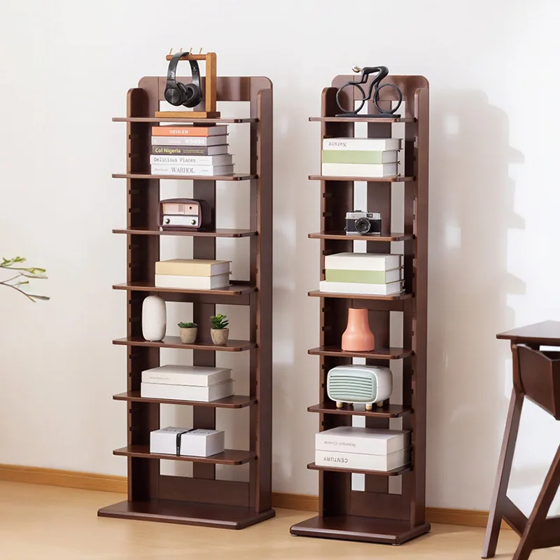 Solid wood corner crevice bookshelf integrated against the wall locker simple student does not take up space bookcase