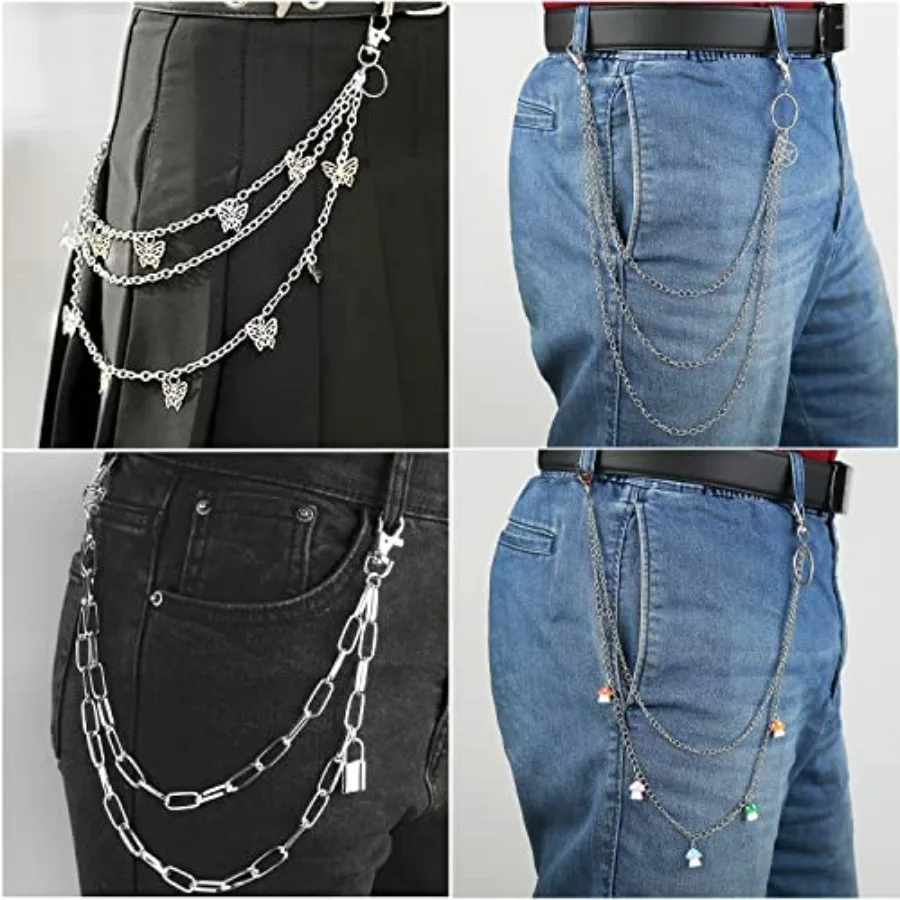 6 Pieces Pants Chain Wallet Ch - Jeans Pants Fashion Men บทวิจารณ์และราคา