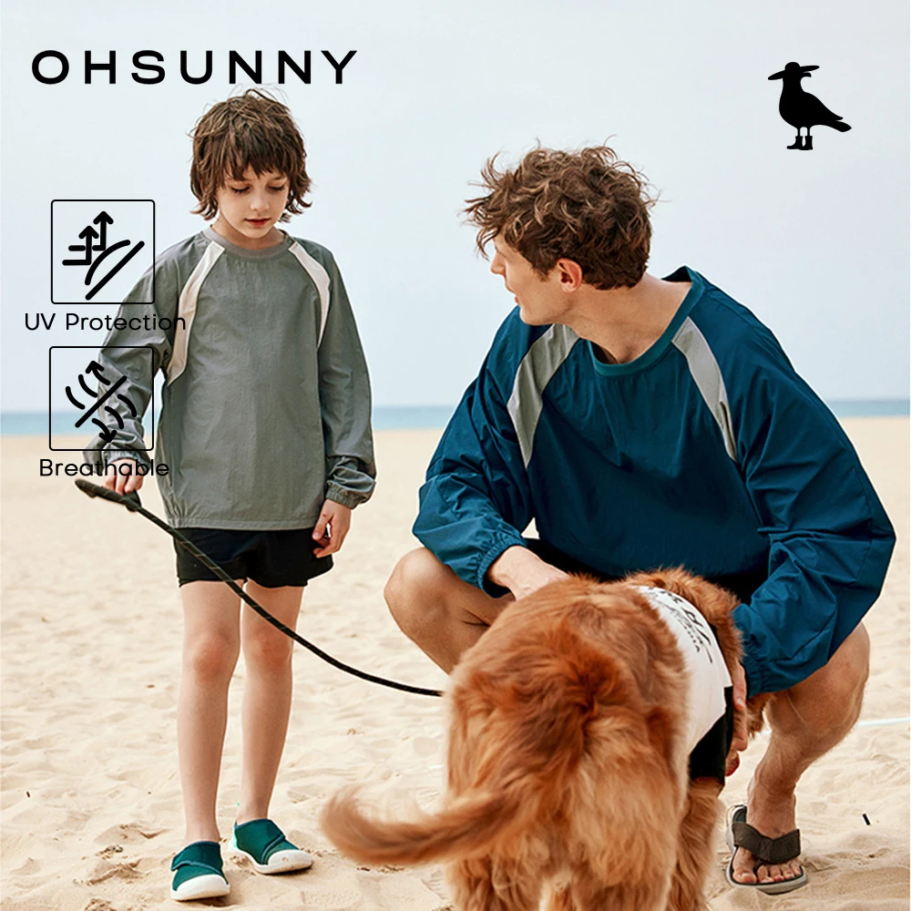 

OhSunny Vacation Family Look T-shirts,Family Matching Outfits,Long Sleeves Sun Protection Tops,Beach Anti-Chlorine Shirt UPF50+