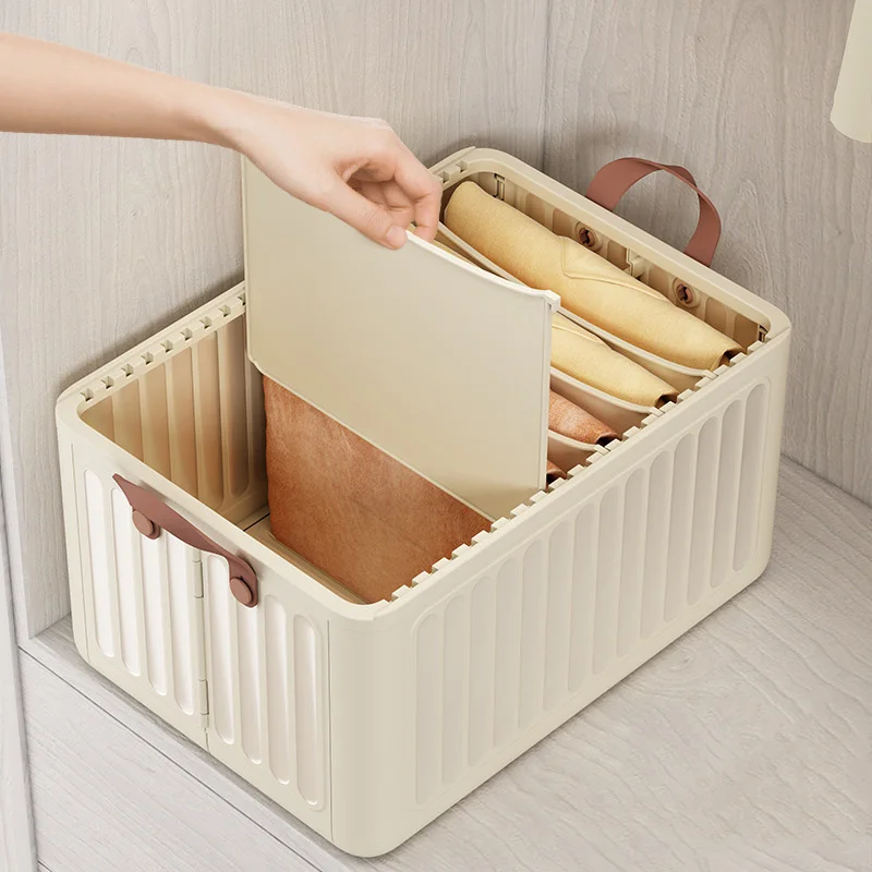 

Folding Storage Box Seasonal Clothes Storage Box Multifunction Organizer Large-capacity Storage Box Wardrobe Multi-layer Divider