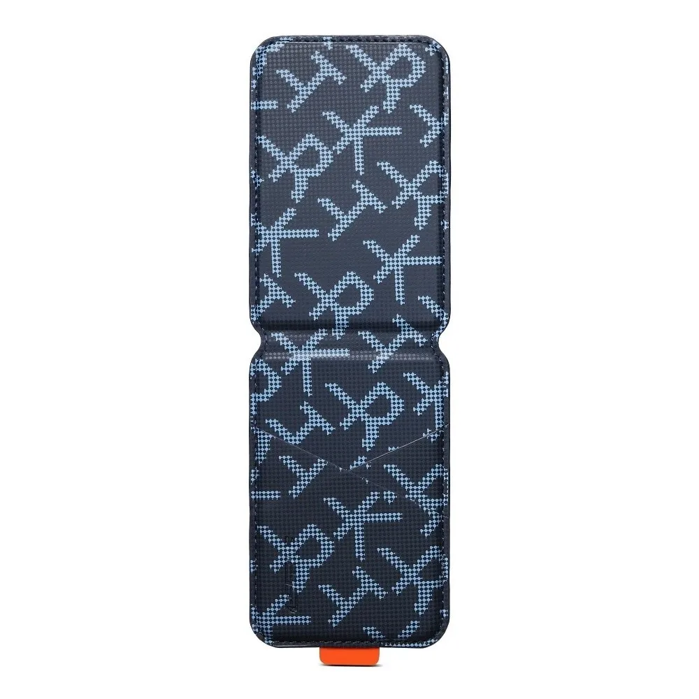 Magnet Card Holder Faux Leather Built-in Stand Leather Card Case RFID Anti-Skimming Card Slot Design Magnetic Phone Wallet