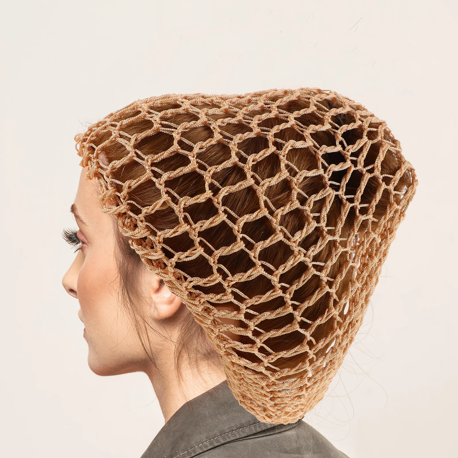 

1pcs Mesh Net Cap: Breathable Sleep Bonnet Women Durable Elastic Protector To Prevent Tangles Damage, Curly Hair Wrap Cap For