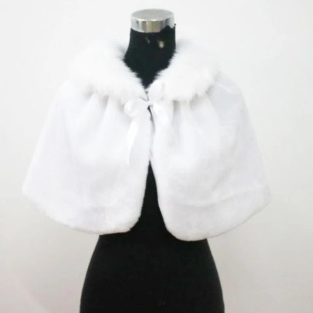 

Faux fur Wedding Bridal Stole Ladies Shawl Winter Cloak Bolero Coat Party Jacket Shrug