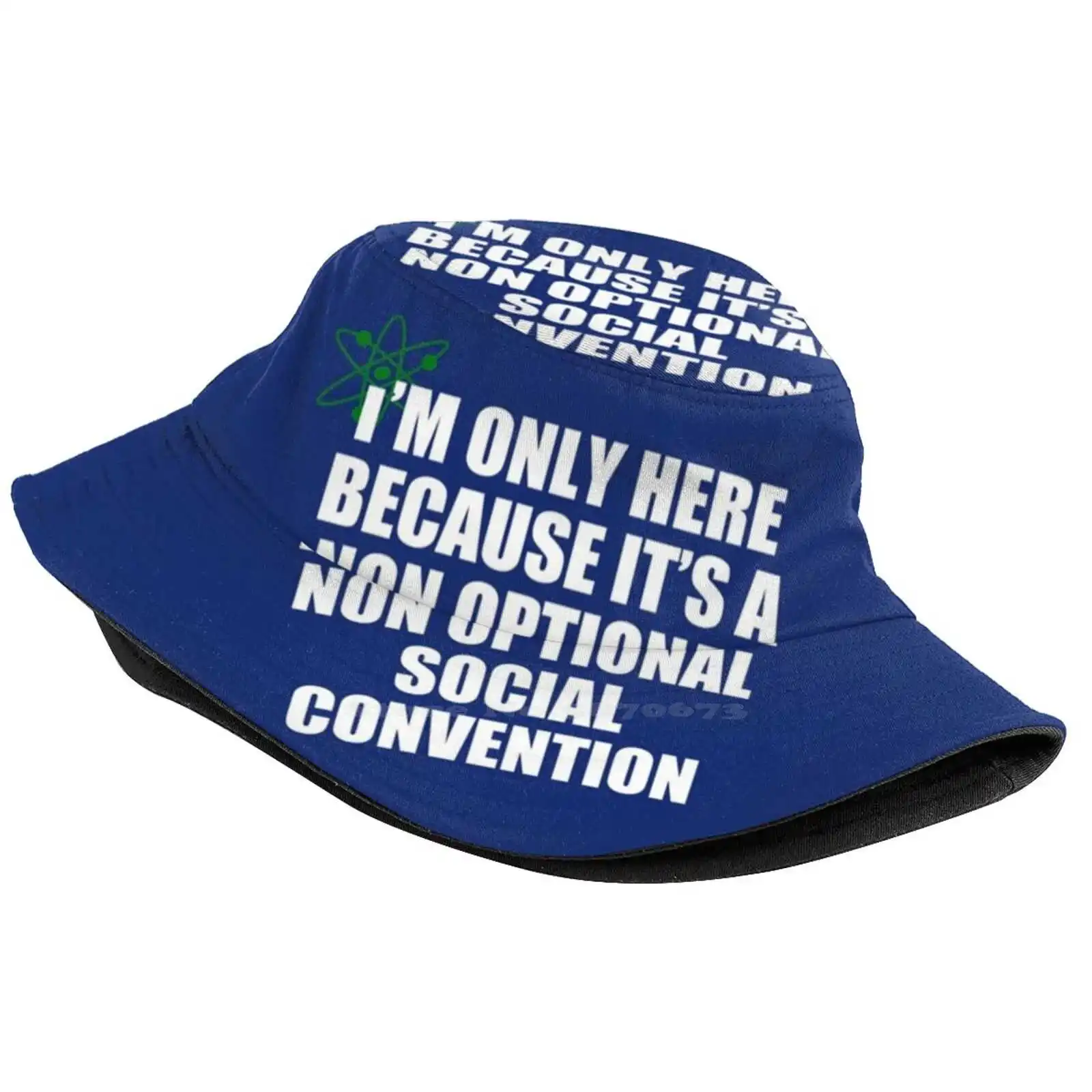 Non Optional Social Convention Korean Ladies Outdoor Sun Hat Bucket Cap Sheldon Cooper The Theory Science Funny Geek Nerd