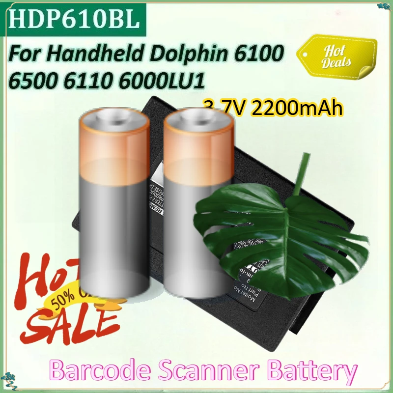 

New HDP610BL 3.7V 2200mAh Barcode Scanner Battery for Dolphin Handheld Honeywell ScanPal 5100 for Dolphin 6500 6100 6110 6000LU1