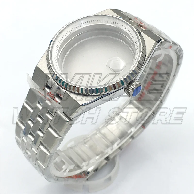 36mm40mm Land-Weller Nh35 Watch case Sapphire Crystal Waterproof Silver Case With Chapter Ring And Dial Hand Set Fit NH35 Movet