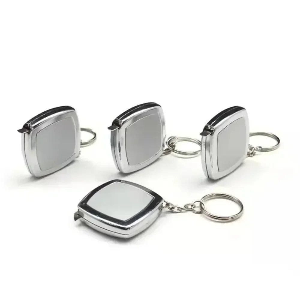 Imagem -05 - Pequeno Aço Fita Métrica Chaveiro Mini Bolso Fita Métrica Portátil