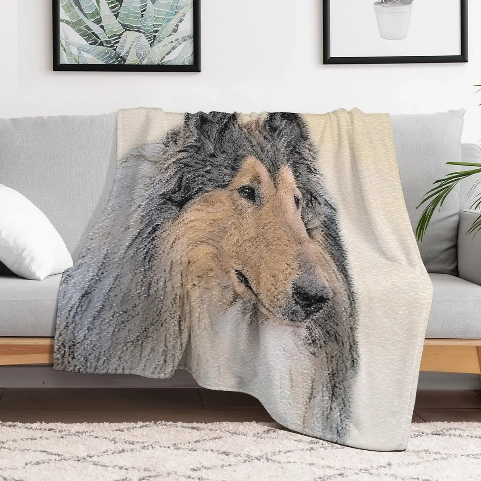 New Collie (Rough) Throw Blanket Camping valentine gift ideas Decorative Beds Warm Blankets