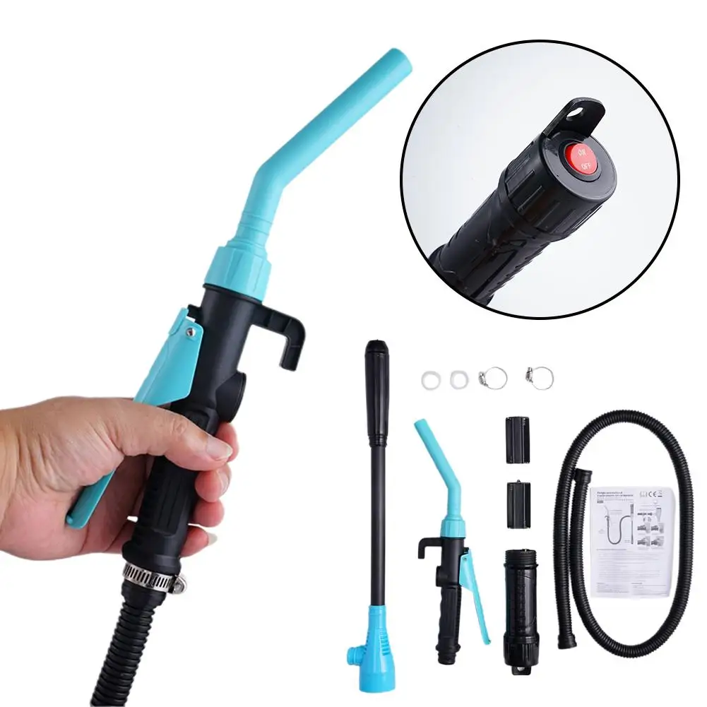2.4Gallons Electric Syphon Pump Battery Powered Fuel Transfer Portable Transfer Pump Siphon Tools Min Water Liquid Pump Pum S1A4 - Image 2