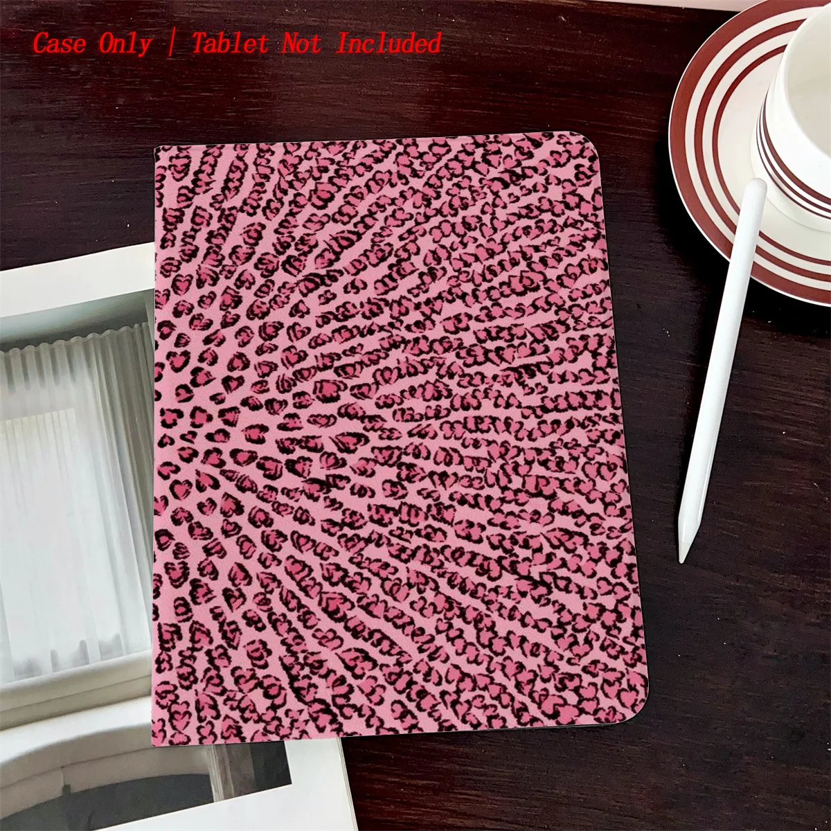

Fresh & Simple Pink Cool Leopard Print iPad Case - Book Style with Pen Slot, Auto Sleep/Wake, Compatible with Pro/Air/Mini