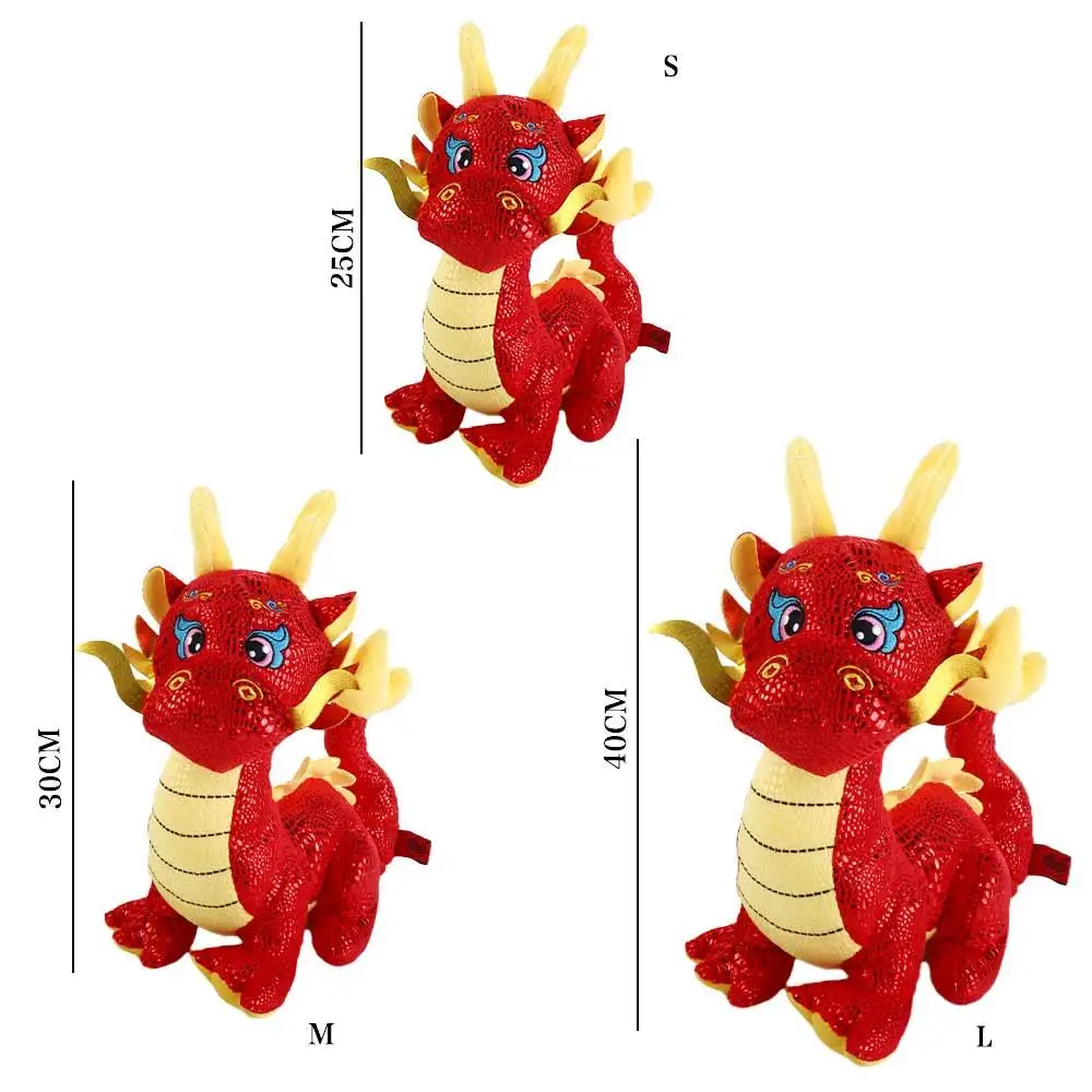 ของขวัญเครื่องประดับการ์ตูนราศีมังกรตุ๊กตานุ่มตุ๊กตาตุ๊กตามังกรจีนมาสค็อตสัตว์มังกรตุ๊กตาของเล่นตกแต่งบ้าน
