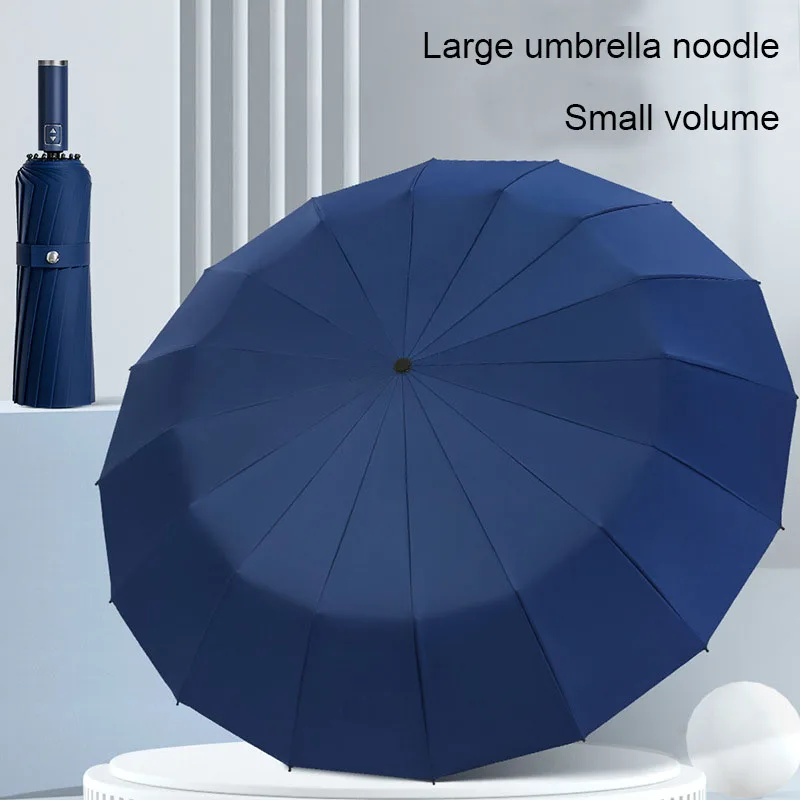 Automatic 3-fold Umbrella,16 Bones,Waterproof And Rain Proof,Sun Protection,UV Block,Reinforced Super Wind Resistance,107 CM