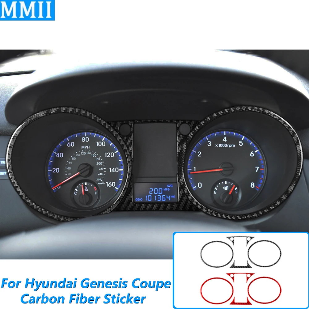 

For Hyundai Genesis Coupe 2010-2016 Carbon Fiber Instrument Speedometer Panel Cover Trim Set Car Accessories Decoration Sticker