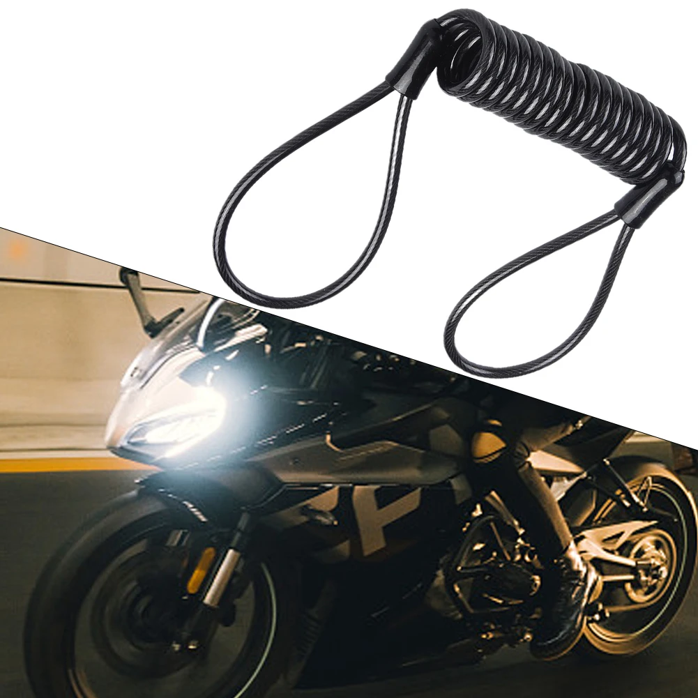 Disc Lock Reminder Minder Disk Cable Coil Motorcycle Motorbike Scooter Security Helmet Motor Disc Brake Lock Anti-theft Rope