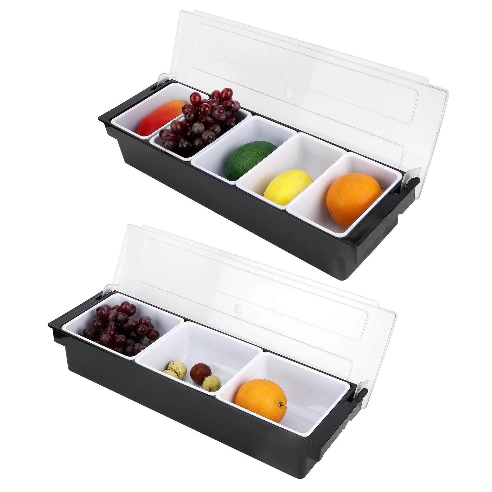 Seasoning Box with Lid Bar Condiment Holder Fruit Case Dispenser Milk Tea Shop Accessory for Snacks Spices Grains Coffee Beans