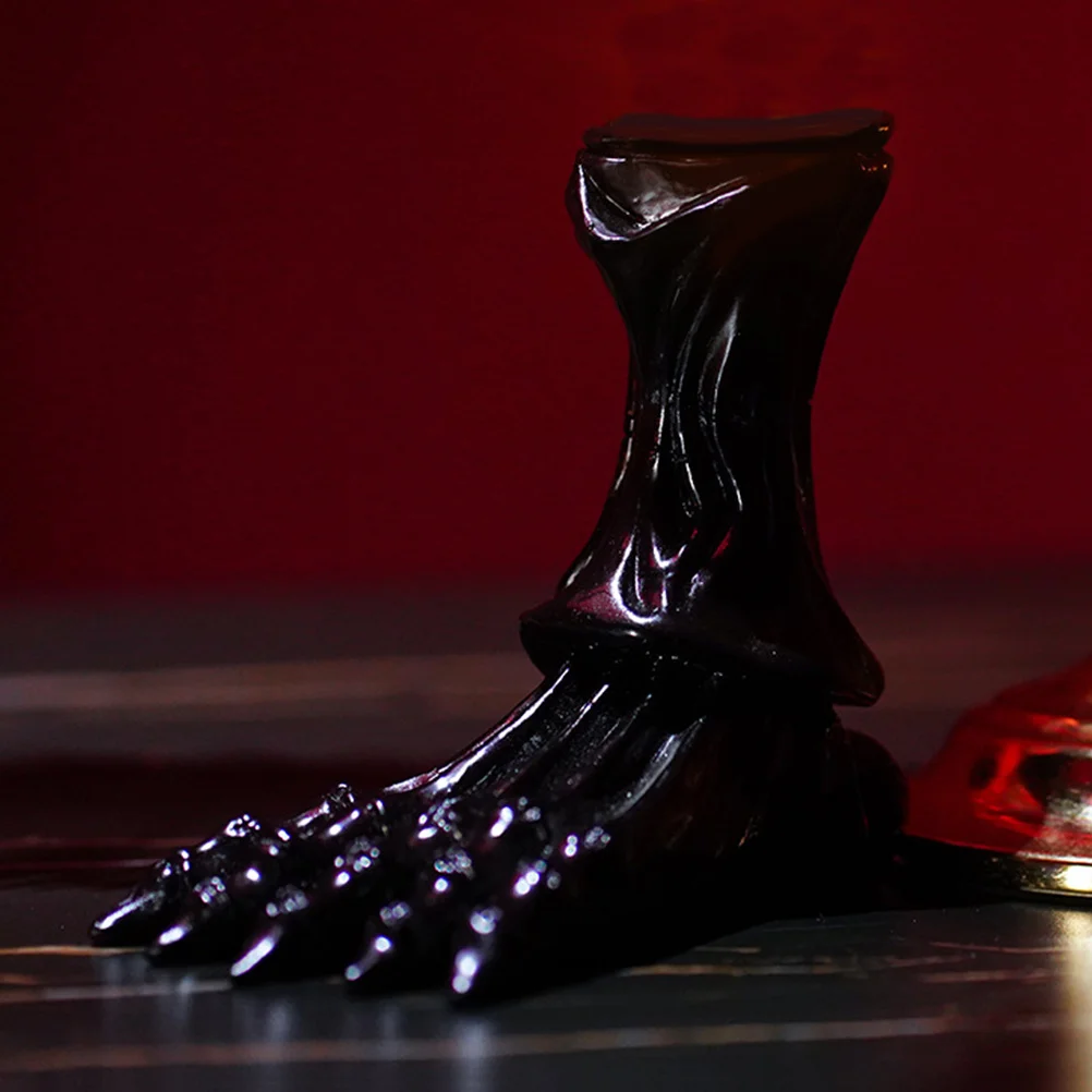 

Foot Holder Resin Gothic Resin Candlestick Halloween Spooky Tabletop Decor Foot Holder